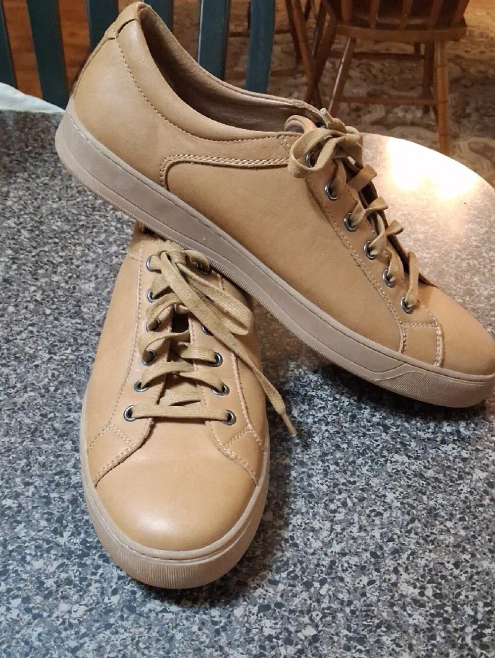 J&M Men's Lace-Up Sneakers in Tan Size 9M